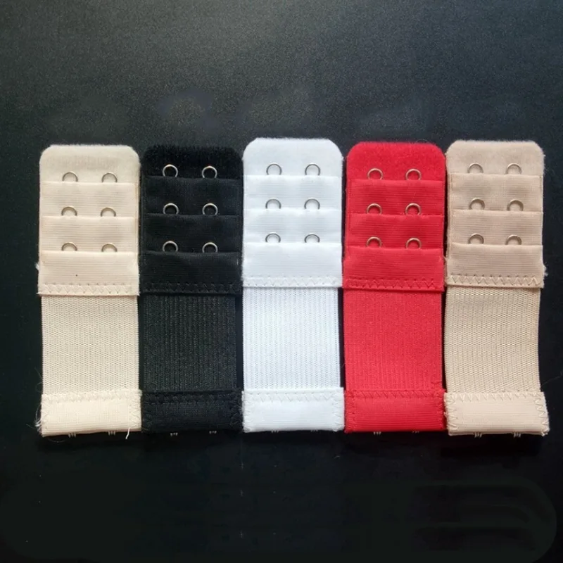 

Women Bra Extender 3 Rows 2 Hooks Nylon Extension Elastic Adjustable Lengthen Clasp for Underwear Bra Accessories