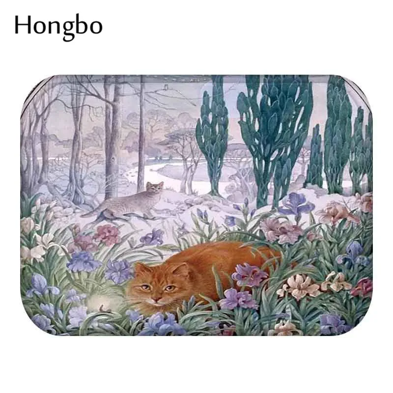 Hongbo Cat открытый вход Крытый ковер коврики коврик фланелевый Противоскользящий Ванная комната Кухня коврики 40x60 см
