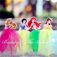 7 2 high princess snow white ariel cinderella cupcake toppers party supplies birthday party decorations kids baby shower 12pcs