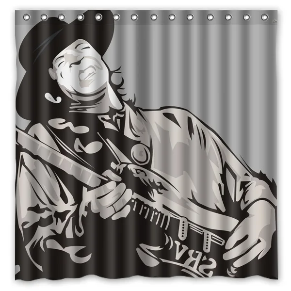 Дизайнерская занавеска для ванной Stevie Ray Воган водонепроницаемая и неровная из