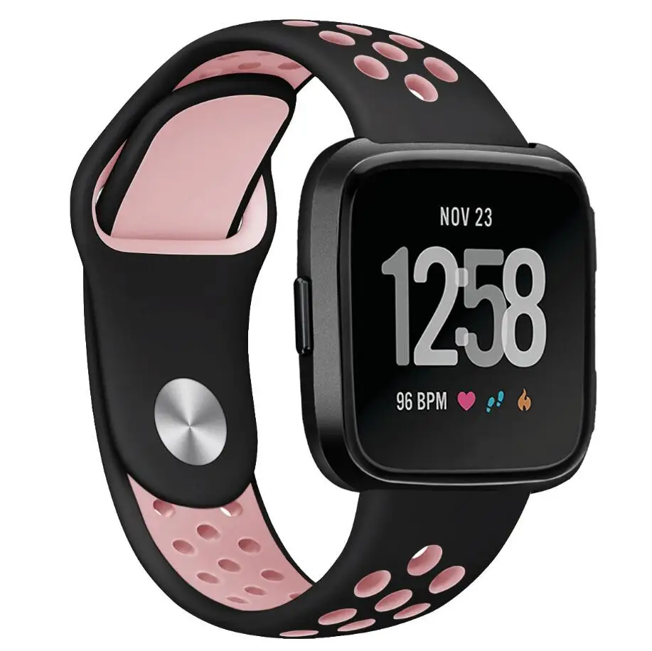KINGBEIKE 10 цветов спортивный силиконовый ремешок для Fitbit Versa Сменные Ремешки