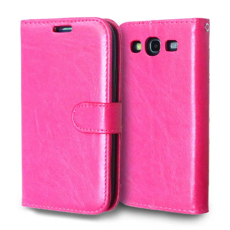 Rose Чехол для samsung Galaxy S3 роскошный флип-чехол из искусственной кожи для samsung Galaxy S3 I9300 Neo i9301 Duos i9300i вертикальные чехлы для телефонов - Цвет: Rose