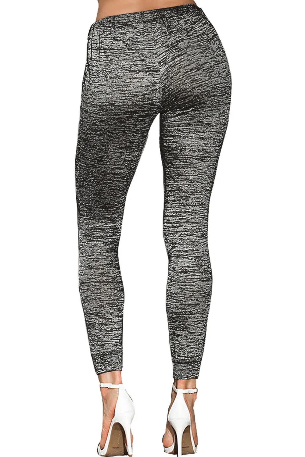 sexy Sweatshirt Pants Tracksuit Sweat Suits Woman's clothing Hoodies Charcoal Gray Marled Slit Hoddies Crop Top Pant Set 62012 |