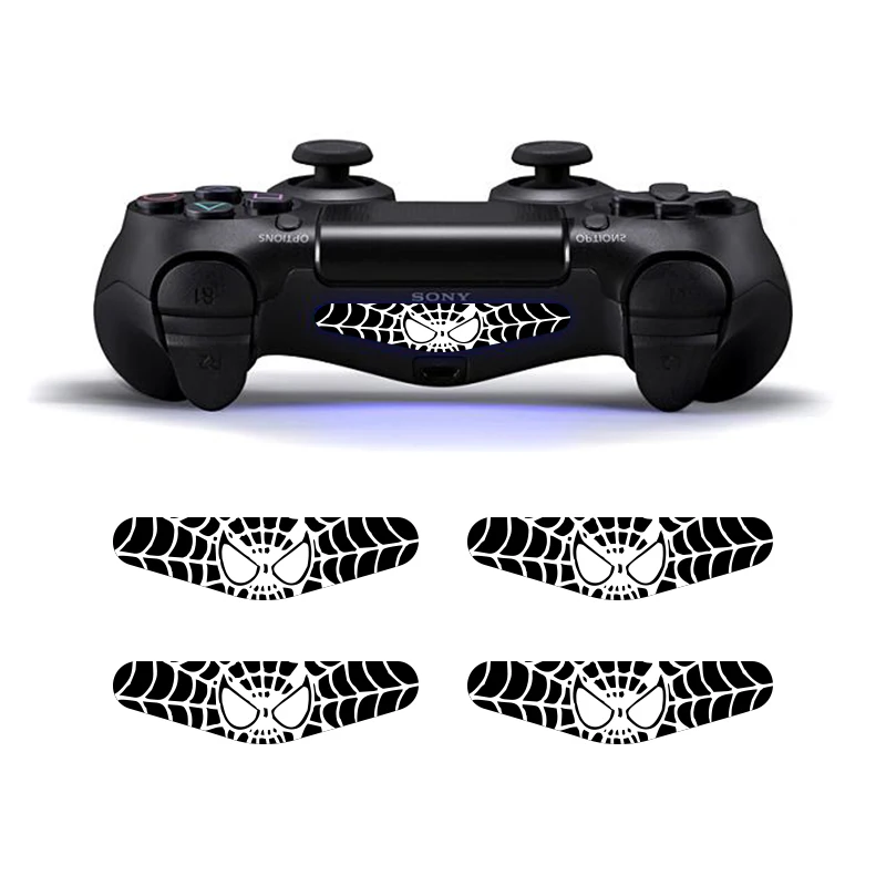 4 шт./лот светодиодный контроллер PS4 светильник стикер бар пользовательские наклейки для Playstation Gampad контроллер кожи для PS4 контроллер Duals