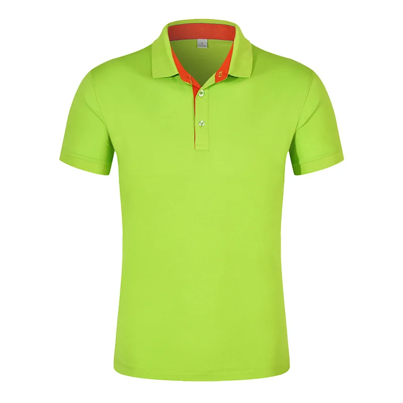 Summer men's casual T-shirt advertising logo blouses beads cotton lapel short sleeves work clothes wholesale | Мужская одежда