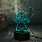 Милый гримасы уход за кожей лица стежка 3D светодиодный Ночной светильник 7 Цвет изменить мультфильм для сна настольная лампа домашний декор праздничные детские рождественские лампы