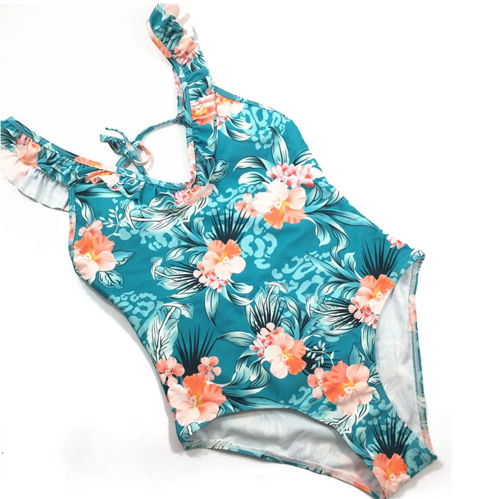 Цельный закрытый купальник Joineles с цветочным принтом женское Бразильское бикини