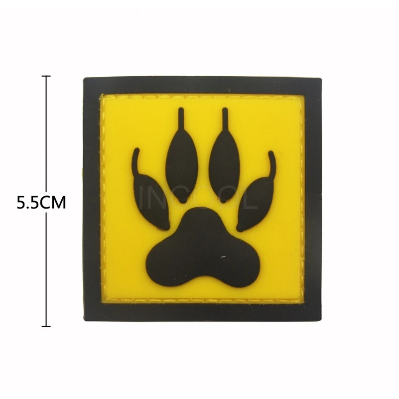 3D ПВХ K9 патч рисунком собачьей лапы животного Военный Патч тактический эмблемы
