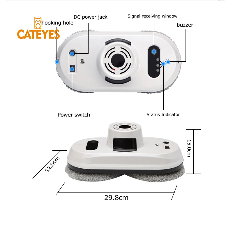 Cateyes Remote control magnetic window cleaner robot for inside and outdoor high tall intelligent cleaning | Электроника