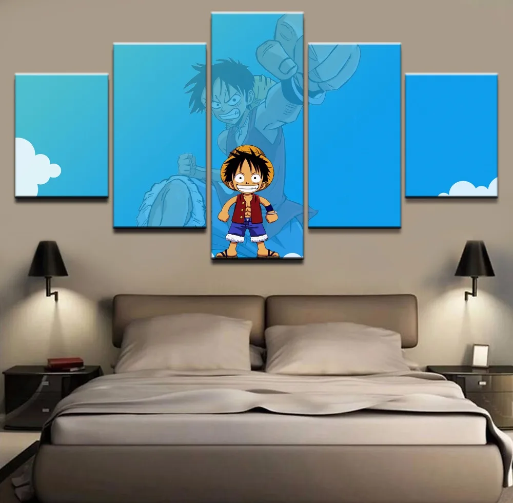 Уникальная Подарочная Настенная картина 5 шт. цельная обезьяна D. Luffy фото
