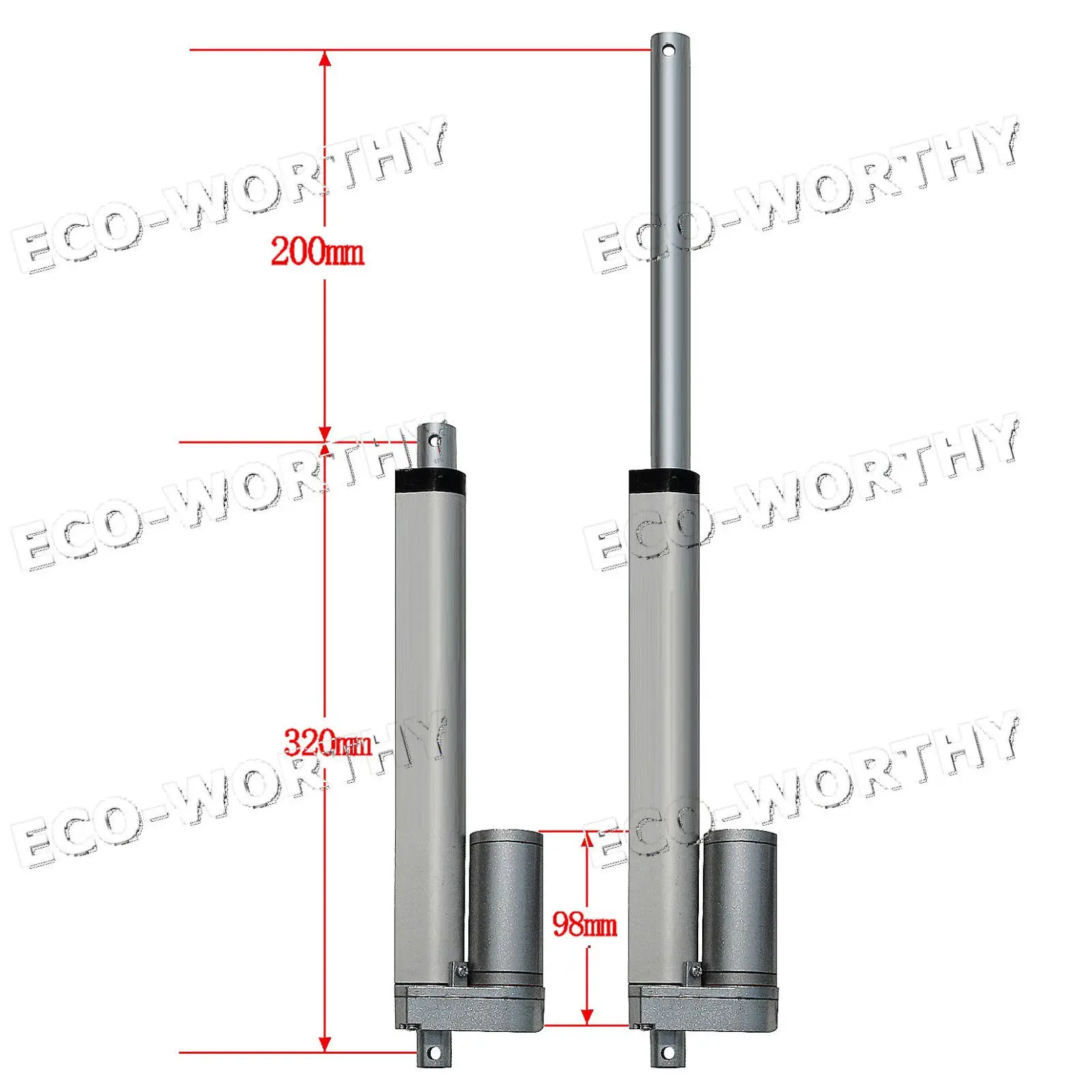 1 кВт одноосный Солнечный трекер система линейный привод + контроллер с
