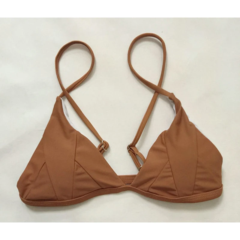 Пикантные коричневые пуш ап купальники женский пляж купальный сексуальные микро