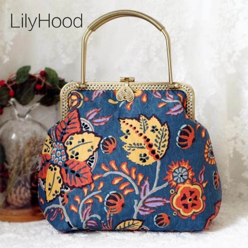 Женская сумка LilyHood ручной работы в стиле ретро с цветочным принтом летняя хиппи