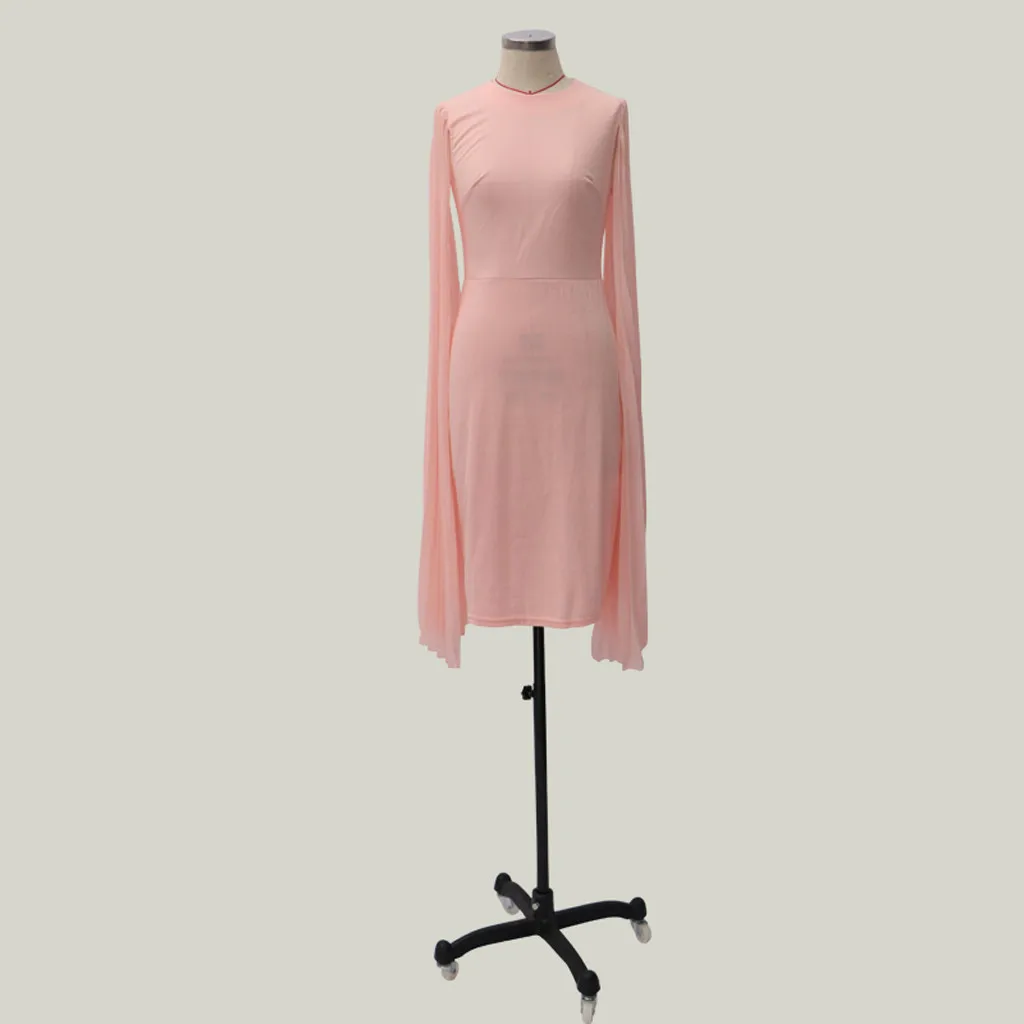 Vestidos De Fiesta сексуальные модные женские вечерние платья полиэстер розовый тонкий