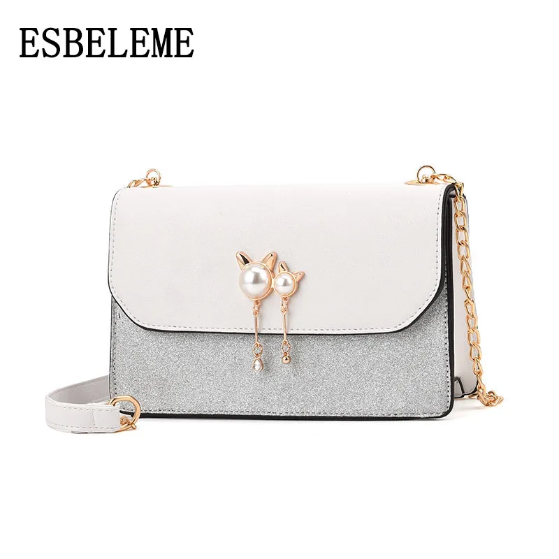 2019 женские Мини-Сумки из искусственной кожи с клапаном через плечо белые черные