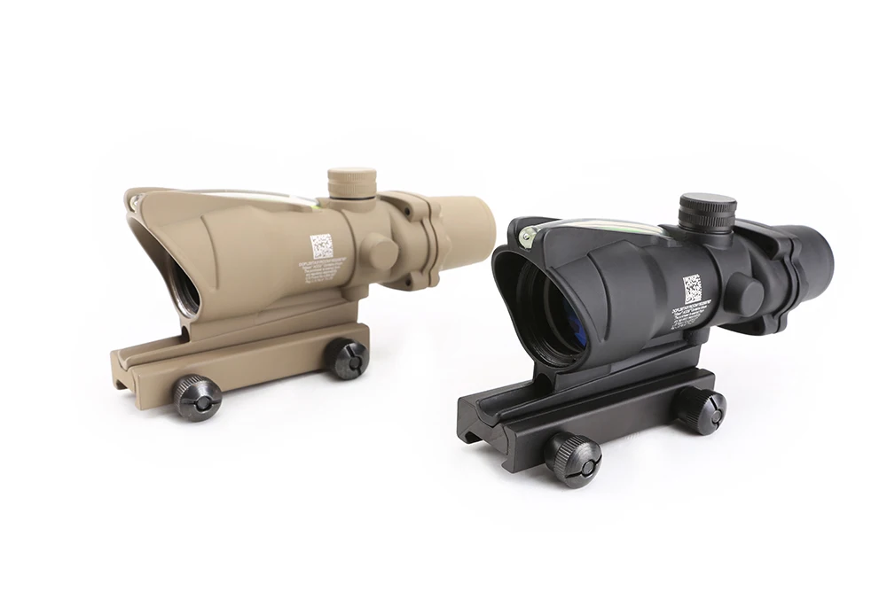 Оптика SPINA Охотничий Прицел ACOG 4X32 оптика из настоящего волокна красный зеленый с подсветкой шеврон стекло гравированное сетка оптический прицел