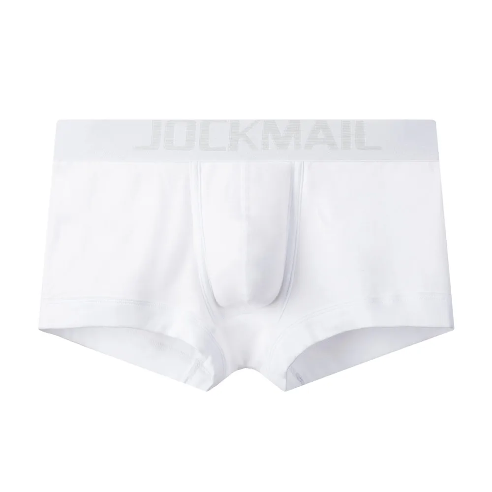 JOCKMAIL, 4 шт./партия, мужское нижнее белье, боксеры, штаны, хлопок, низкая талия, сексуальные, комфортные, U выпуклые, одноцветные, молодежные, дышащие, мужские боксеры, шорты