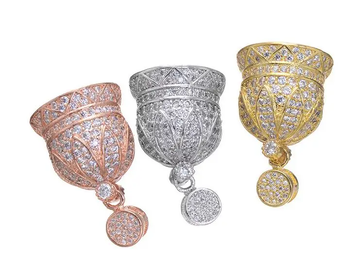 Цельный модный тусклый Серебряный/золотой/розовое золото с микрозакрепкой CZ diy