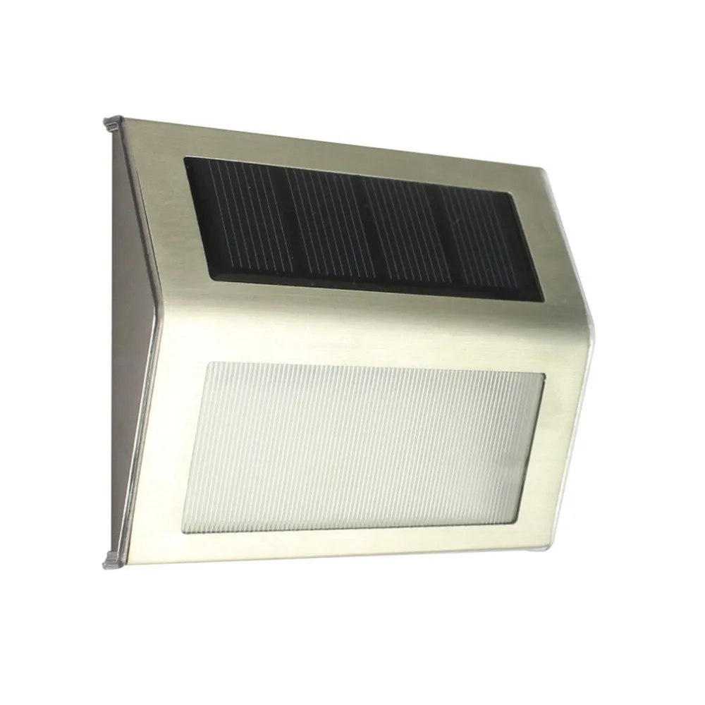 Корпус из нержавеющей стали лампа теплая белая Солнечная энергия 3 светодиодный s