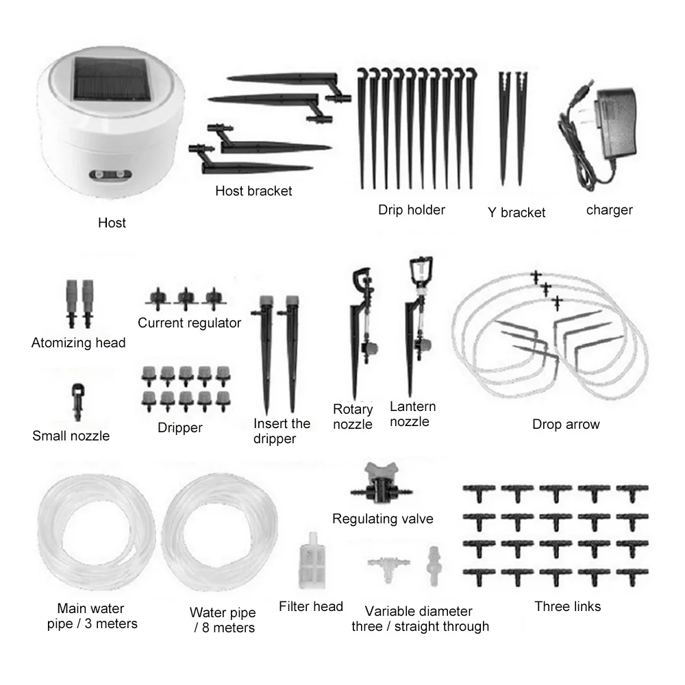Солнечное орошение Капельное USB зарядка солнечная система полива умный сад