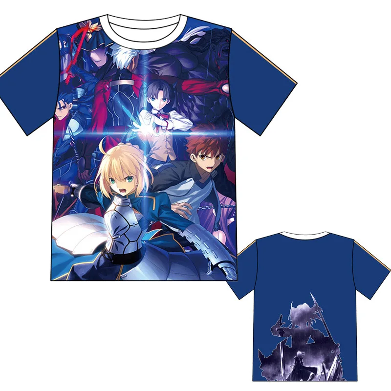Аниме Fate Stay Night футболка для мужчин и женщин с коротким рукавом Arutoria Pendoragon