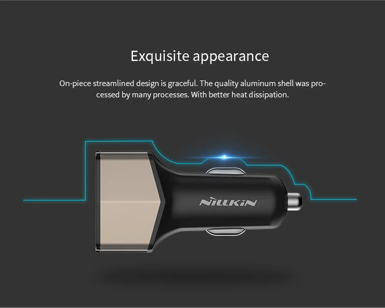Автомобильное зарядное устройство Nillkin Зарядное устройство USB-C интерфейс 3 выходными портами usb+ USB3.1 Тип-c для Apple iPhone 7 PLUS samsung Galaxy S8 плюс A3 A5 A7