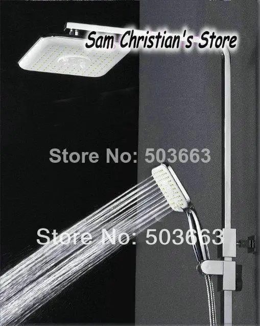to tap Wholesale And Retail NEW Chrome Brass Water Pressure Boosting Bathroom Rainfall 8&quotShower MF-1100 Mixer Tub Faucet Shower | Дом и