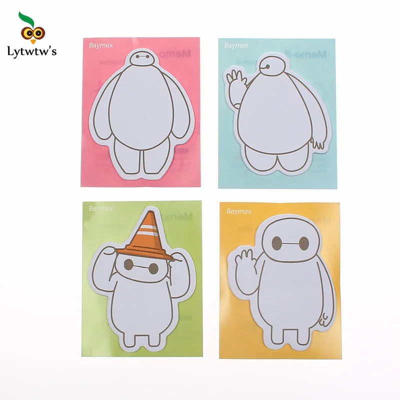Милый липкий блокнот Baymax для записей Filofax офисных и школьных принадлежностей