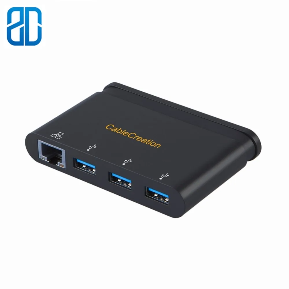 Адаптер концентратор USB Type C на RJ45 Gigabit Ethernet + 3USB 3 0 совместимый с MacBook Pro Air 2018 Mac Mini