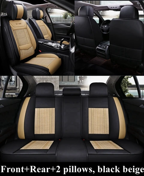 Black beige Luxury Чехол для автомобильного сиденья для JEEP Wrangler jk ренегатский Чероки Grand CHEROKEE Commander Compass Патриот unlimited Rubicon Sahara Liberty - Название цвета: Black beige Luxury