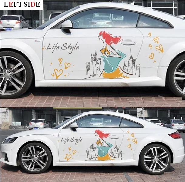 LEFT SIDE Car Stickers Customizable High Quality Body Styling Cartoon Decal Tailor-made Waterproof No Color Fading Durable | Автомобили и
