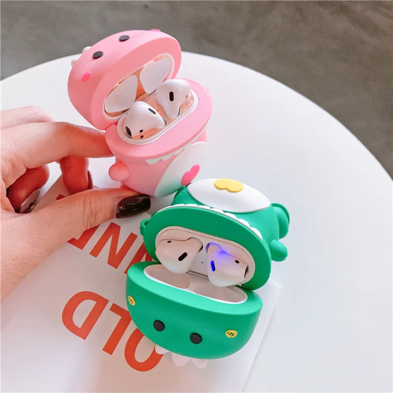 Популярный 3D милый мультяшный динозавр чехол для наушников mr.dinosaur Apple