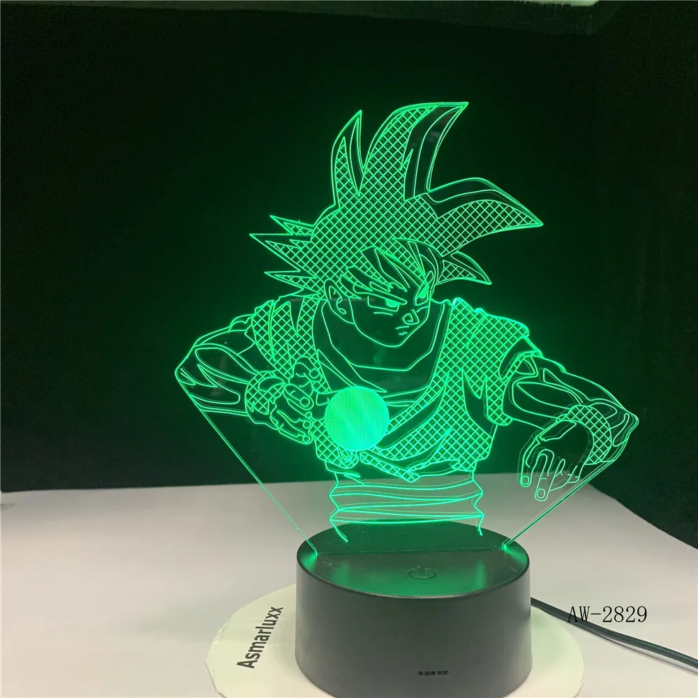 3d визуальное Наруто Моделирование Led аниме ночной Светильник s Дети коснитесь