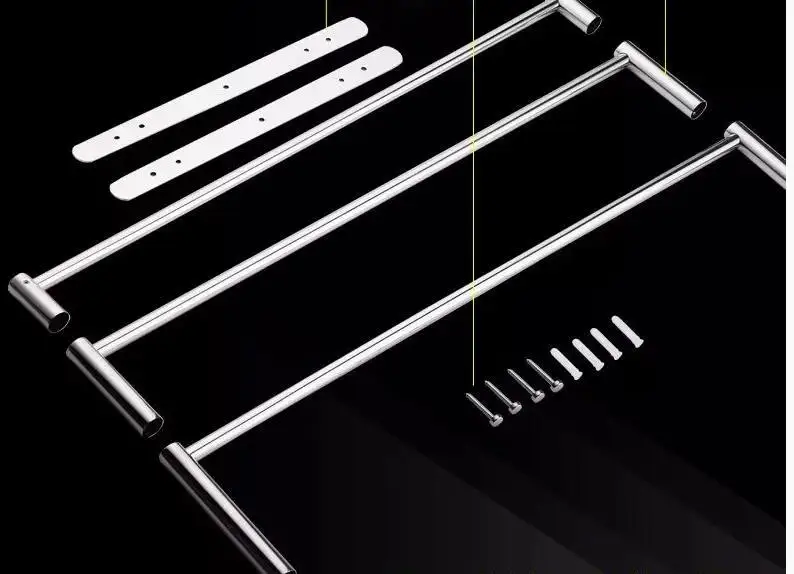 Вешалка для полотенец из нержавеющей стали 304 длина 60 см|towel rack|bathroom towel rack3 rack |