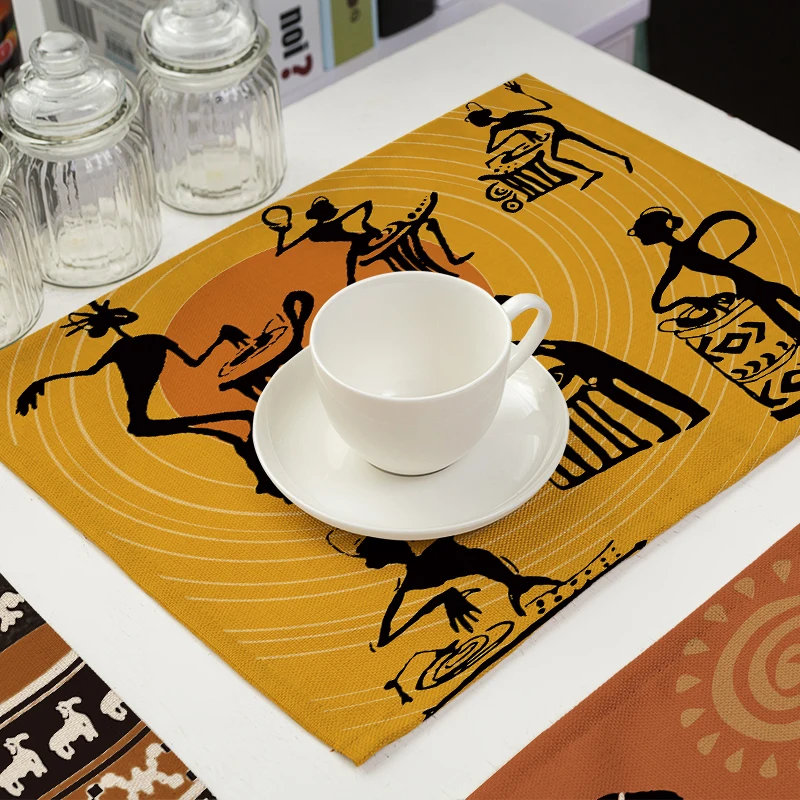2/4/6 шт. подставки для столовых приборов из хлопка и льна|dining table placemats|table placematsplacemat