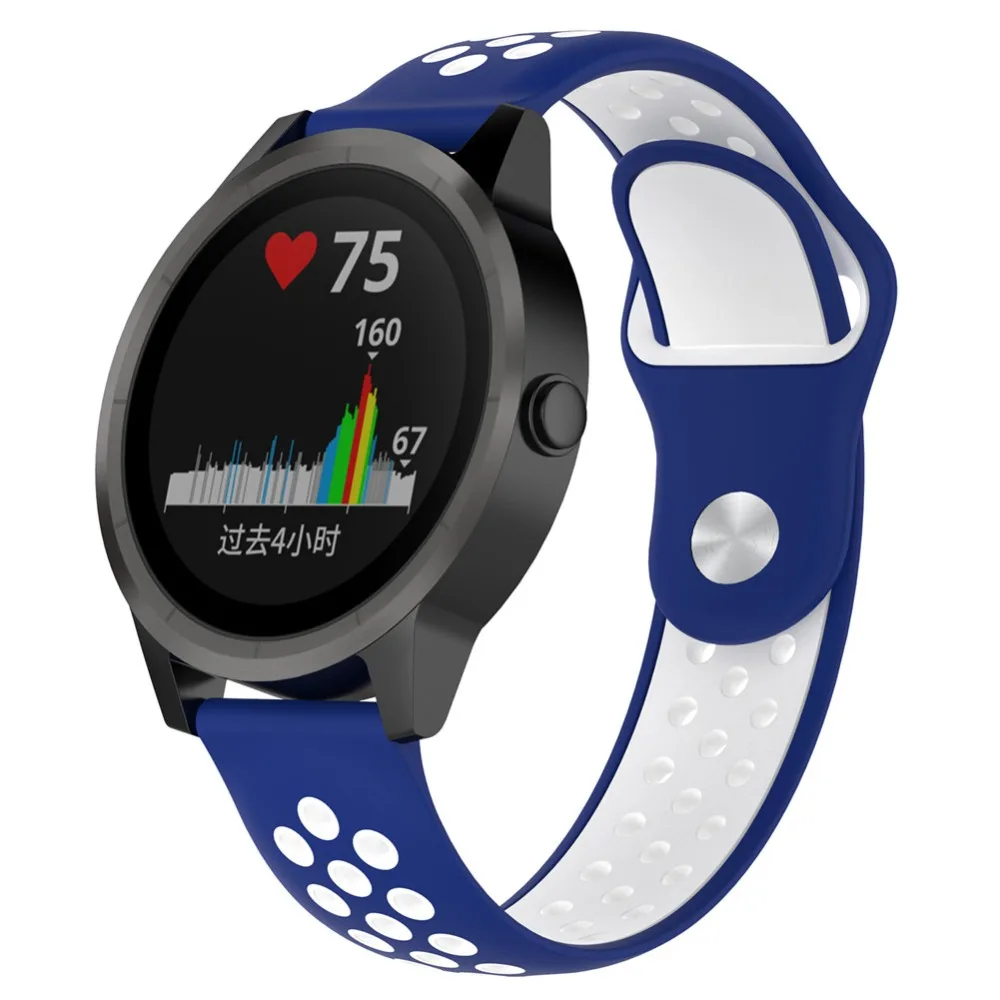 Удобные силиконовые пористые дышащие Часы Браслет ремешок Замена для Garmin Vivoactive3 VivomoveHR Vivomove