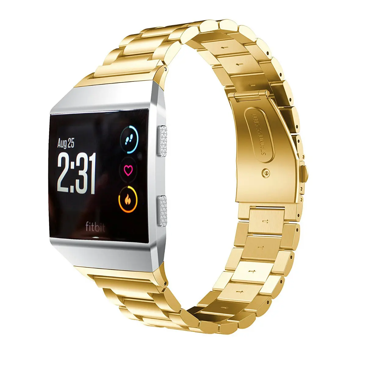 Браслет из нержавеющей стали для Fitbit металлический браслет с ионным браслетом