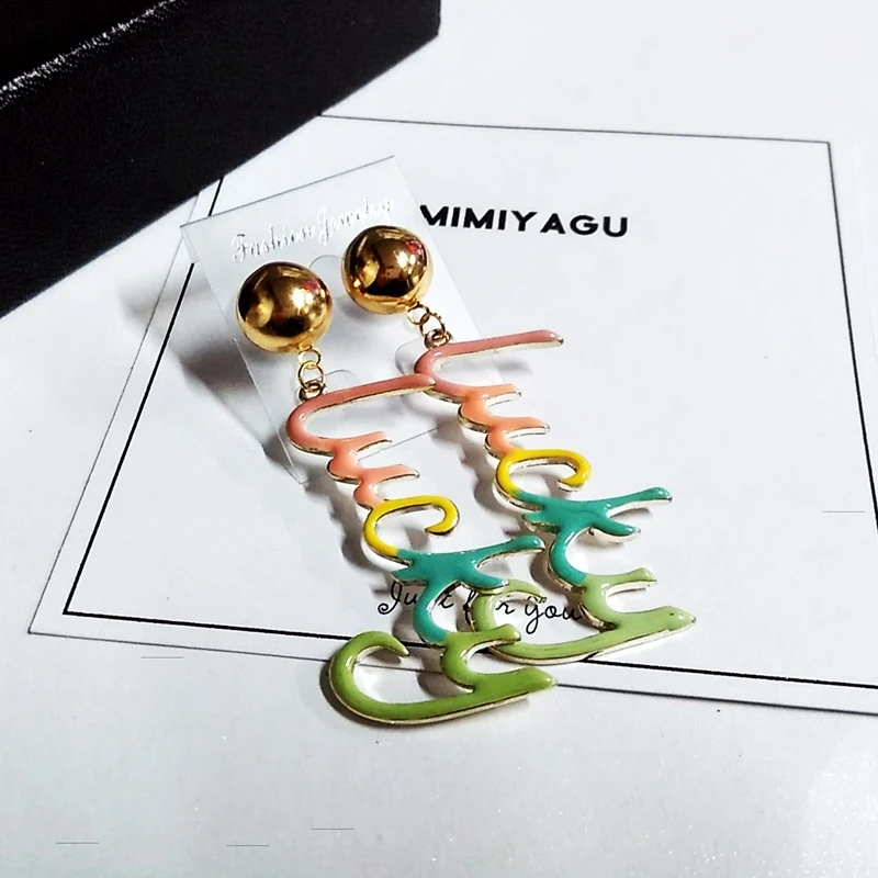 Большие акриловые украшения для вечеринок|dangle earrings|earrings bigbrinco grande |