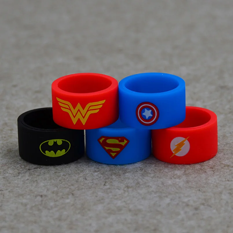50 шт. США капитан логотип силиконовая резина вейп браслет кольца и силиконовые