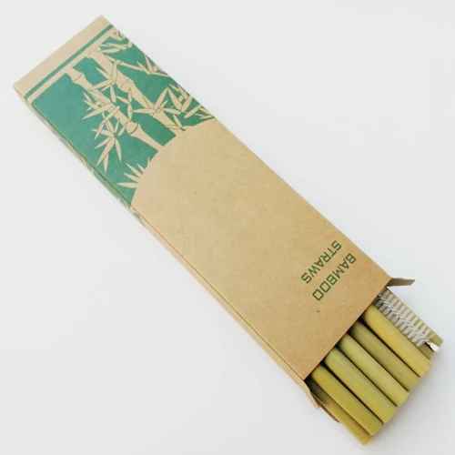 100 шт./лот Бесплатная доставка Bamboo соломинки многоразовые экологически