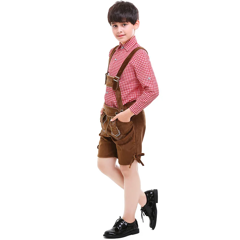 Костюм Lederhosen из хлопка и кашемира для мальчиков на Октоберфест костюм детской