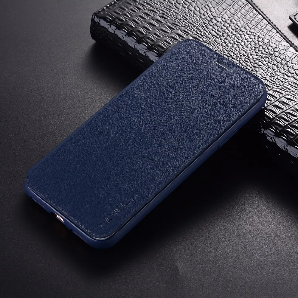 Деловые Чехлы X-Level из искусственной кожи для iPhone 8 чехол 6 7 X роскошный