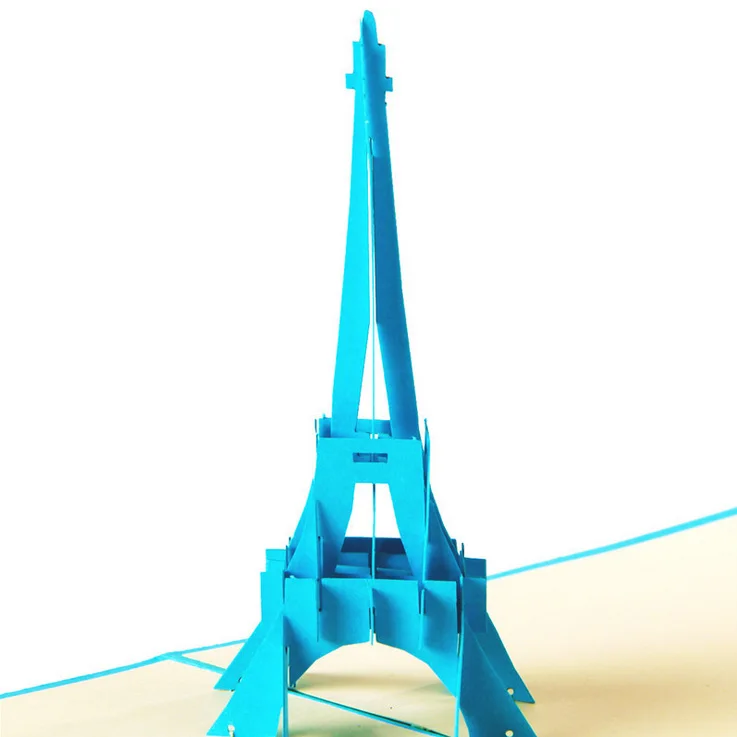 La Tour Эйфелева башня ручной работы Креативные Киригами и Оригами 3D всплывающие