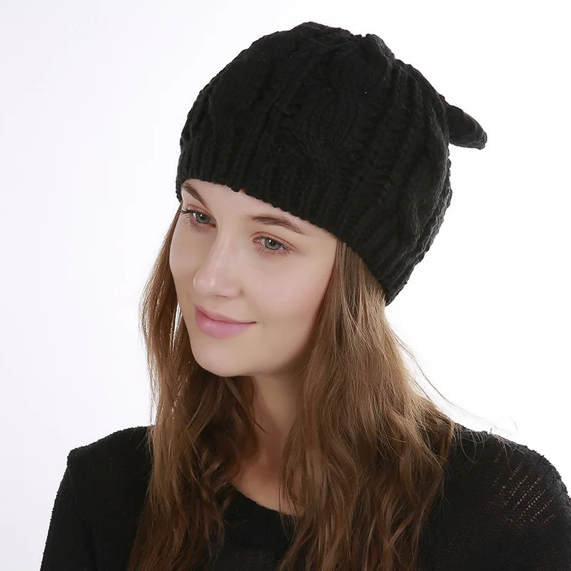 Skullies Beanies шапки женские зимние теплые от известного бренда Beanie 2018 модная