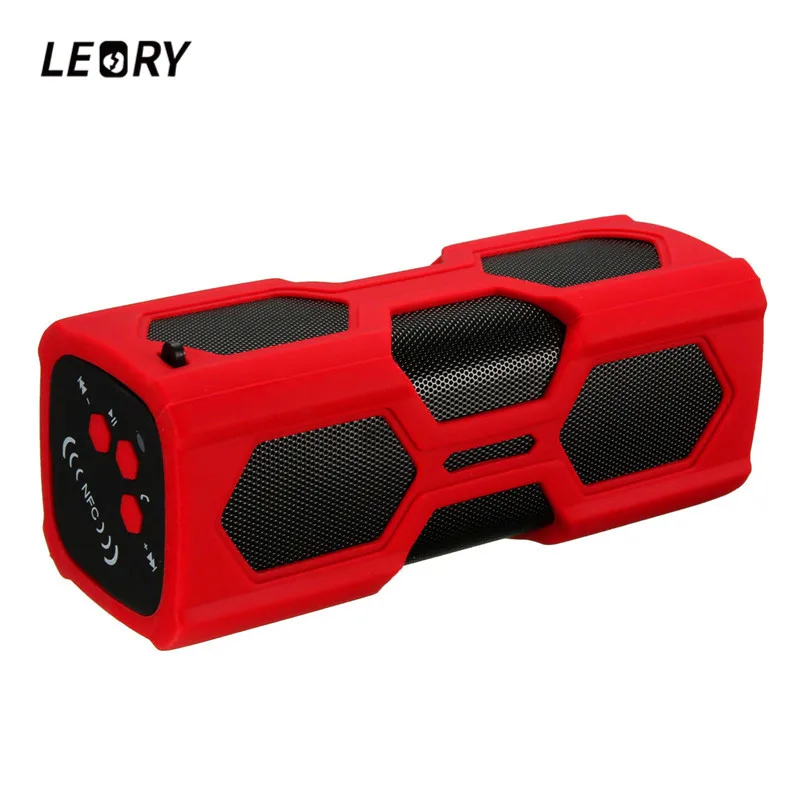 Красный LEORY PT-390A водонепроницаемый беспроводной bluetooth динамик NFC TF sd-карта Поддержка Встроенный аккумулятор внешний аккумулятор портативный стерео динамик s - Цвет: Красный