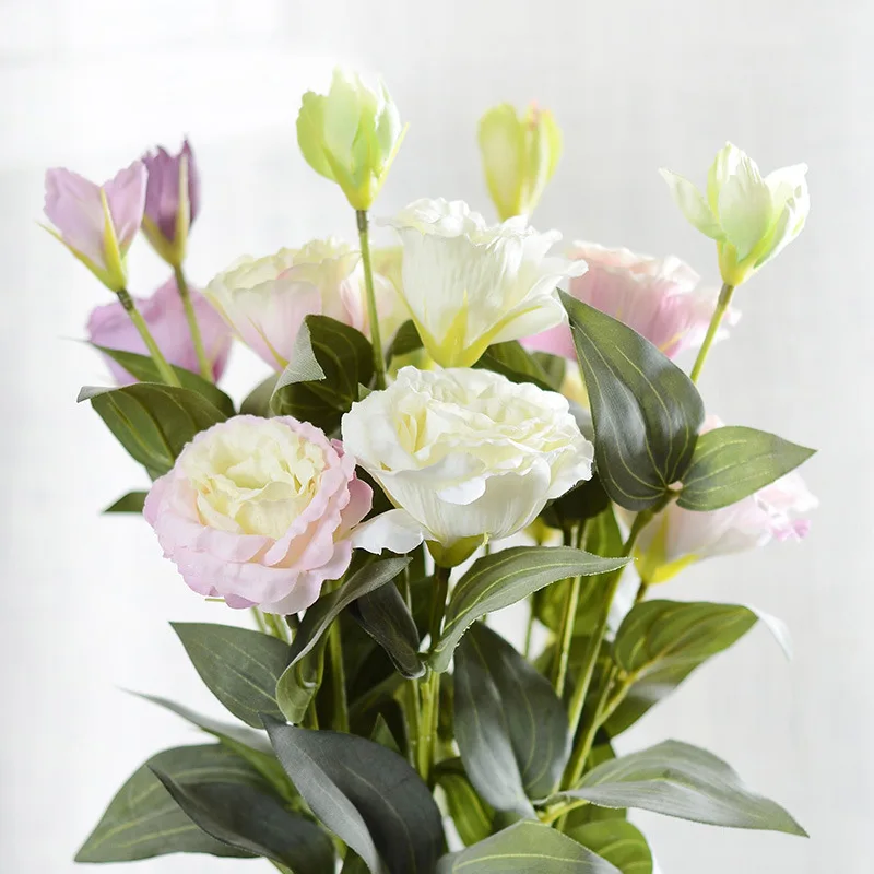 3 шт./лот Eustoma Искусственный шелк цветок Домашнее окно балкон аксессуар