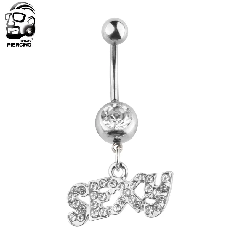 1 шт. горячая Распродажа модные стальные пирсинг серьги для пупка