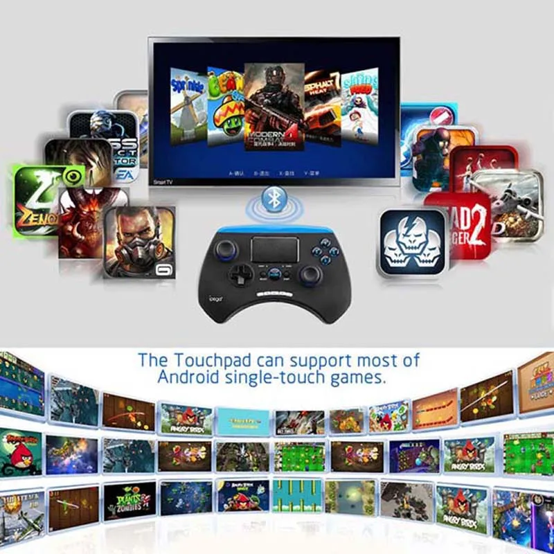 ipega PG-9028 Wireless Bluetooth Game Controller Gamepad 2.0 inch Touchpad For iPhone Samsung Android/ios/PC | Электроника