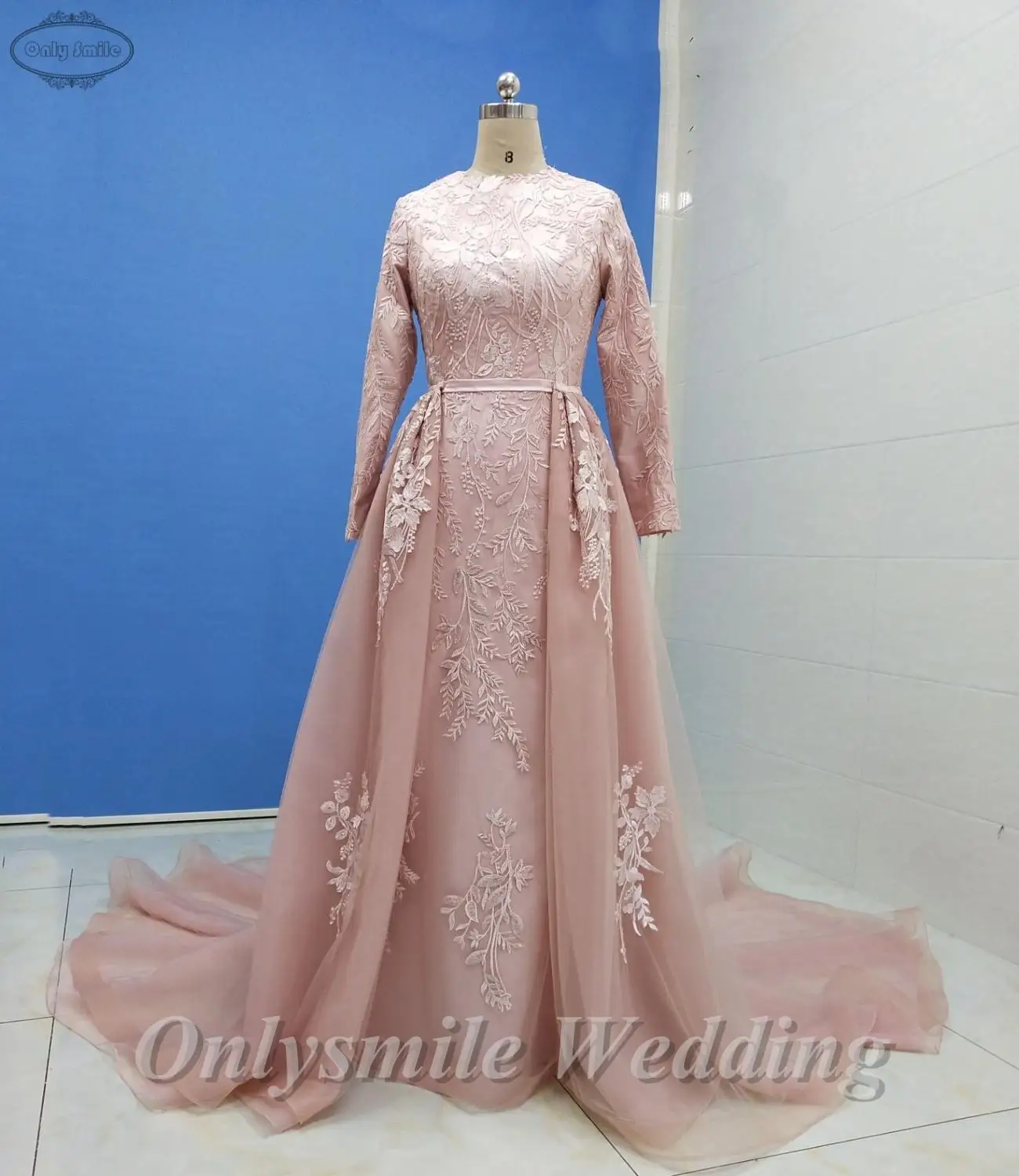 

Женское платье с V-образным вырезом Onlysmile, бежевое платье для выпускного вечера, с аппликацией, с V-образным вырезом, со съемным шлейфом, 2019