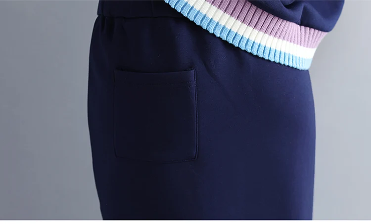 Женские осенние топы и юбки новинка 2018 модный Повседневный свитер одежда для